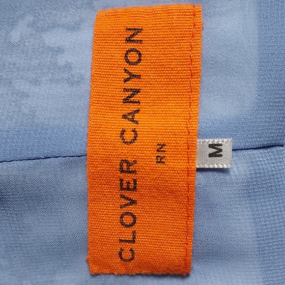 Clover Canyon Scenic Landscape & Lace Print Long Sleeve Mini Dress, Size M - Picture 7 of 9